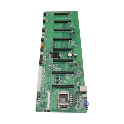 China 8gpu b85 motherboard graphics card 8 GPU mainboard LGA1150 slot 65mm desktop space for sale