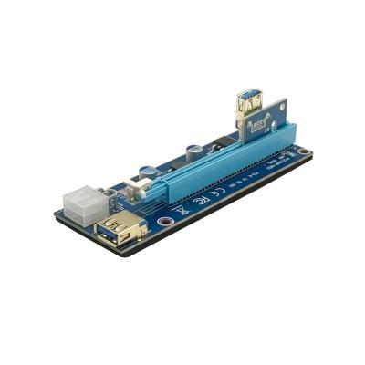 China PCI Express Riser Card PCI-E Riser 009s Plus Express PCI E GPU X16 USB 3.0 6pin SATA Adapter Cable Riser PCIE Card For Video Card for sale