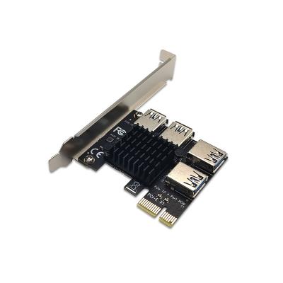 China PCI-e Adapter PCIE 4x 4 to USB Extra USB3.0 Riser Multiplier PCI-E Express 4x to 16x Converter for sale