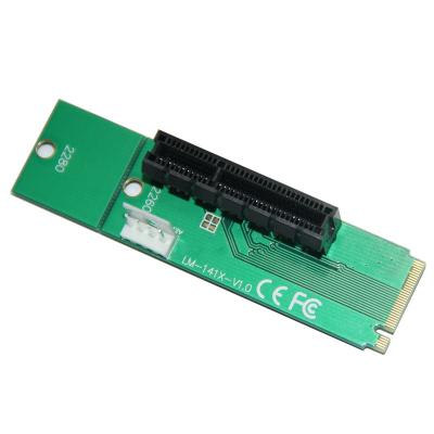 China PCI-E Riser Card 24 Pin Dual Power Start Board Large 4 Pin Power Sync Boot Card Standard Riser Card Adapter Supply for sale