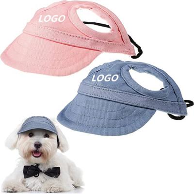 China Polyester Wholesale Customized Travel Outdoor Sport Adjustable Pet Baseball Cap Puppy Pet Hats For Dogs for sale