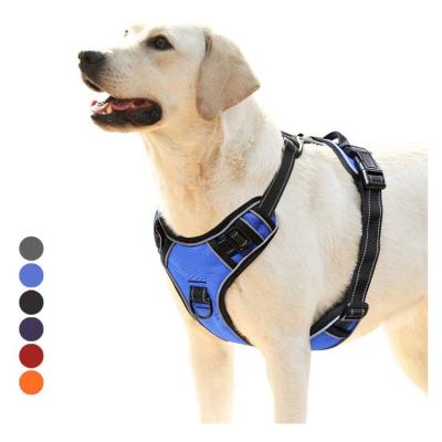 China Custom Wholesale Price No Mesh Pet Dog Vest Pull Dog Harness Reflective For Walking for sale