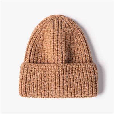 China Keeping Warm 2021 Fashion Plain Cotton Wool Cashmere Knitted Hat Logo Outdoor Warm Winter Hat Custom Made For Women for sale