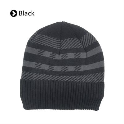 China Conservation Warm Stripe Custom Wool Color Knitted Hat Cotton Outdoor Recycling Hat For Men for sale