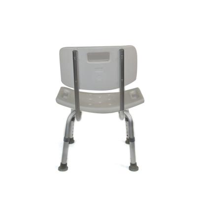 China White Aluminum Bathroom Aluminum Height Adjustable Shower Chair Bath Chair For Elderly And Disabled People for sale