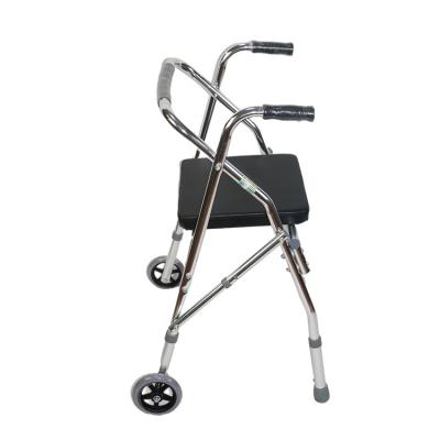 China JN618L Aluminum Walker With Aluminum One Seat Aid Line Foldable Walking Aid Device Walking Frame For Disabled And Elderly for sale