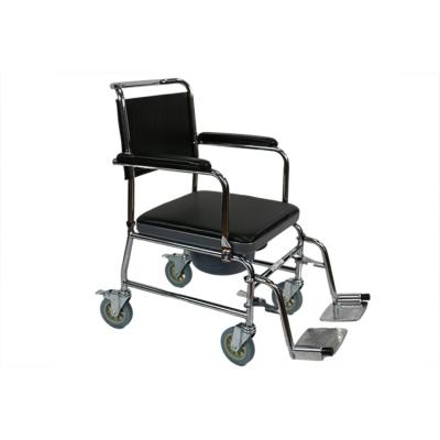 China Good Quality Steel Commode Foldable Steel Chair For Elderly Handicapped for sale