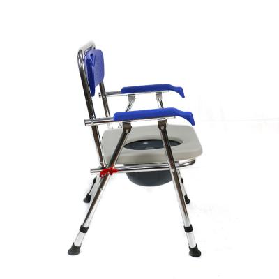 China Good Quality Aluminum Luxury Wheelchair Shower Transfer Chair Portable Wheelchair Commode for sale