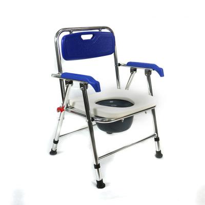 China Aluminum For Disabled Chair Handicap Seat Tub For Adult Bedside Portable Toilet Chair With Bedpan for sale