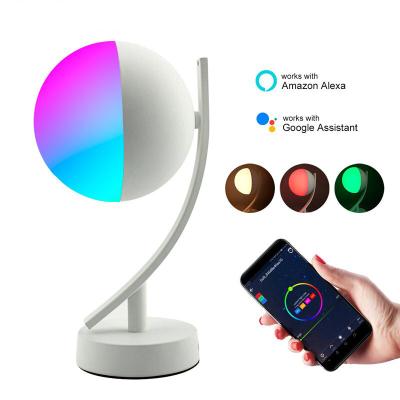 China Alexa Smart Wifi App Controlled Modern Led Light Lamp General Electric Battery With Night Lights Dimmable Table Speaker Control for sale