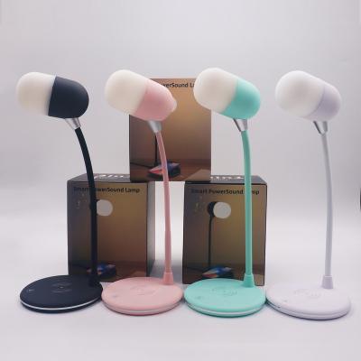 China Dimmable Table Lamp Speaker BTS Supplier Mini Wirless Charging Smart Music Modern Led Traditional Audio Lamps Lighting for sale