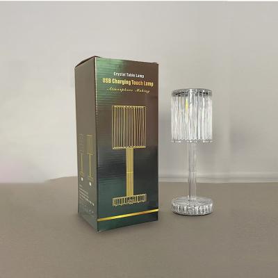 China Minimalist Gatsby Crystal Table Lamp Linear 3 Colors Or RGB 16 Colors With Remote Crystal Desk Lamp Led Night Light for sale