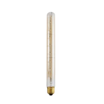 China Long Tube Brass Edison Light Bulb A Filament T30-300 E27 40W for sale