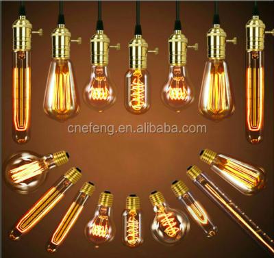 China Brass Vintage Edison Bulb ST64 Straight Filament Led Filament Lamp for sale