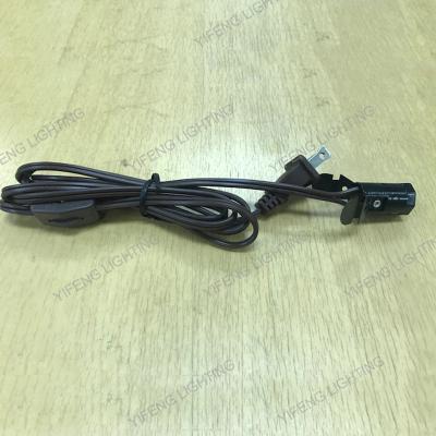 China Home Appliance US Power Cords With Speed ​​Dimmer Switch E12 Butterfly Lamp Holder Salt Lamp Power Cable for sale