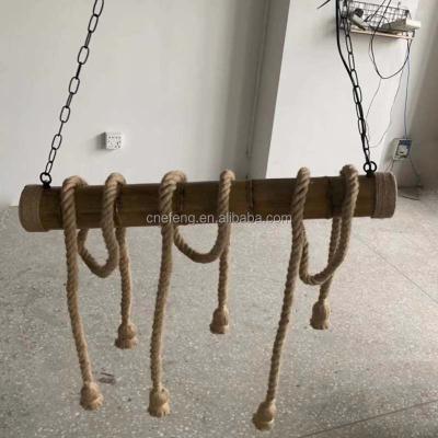 China New Raw Hemp Rope Hotel Pendant Lighting for sale