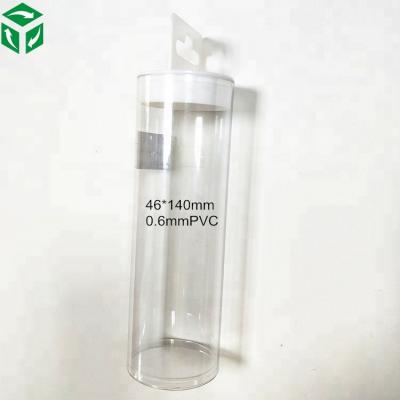 China Recyclable Custom Retail Packaging PVC Extrusion Round Clear Hard Plastic Tube With PP Lid for sale