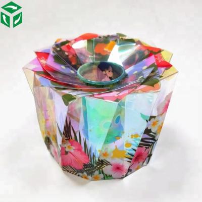 China Chinese Style Desktop Green Plant Plastic Folding Single Decorative Colorful Waterproof Pot for sale