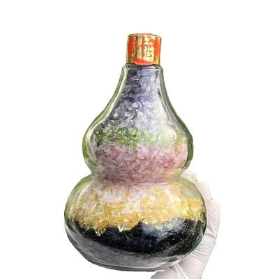 China China wholesale high quality natural crystal gravel gourd bottle for home decoration for sale