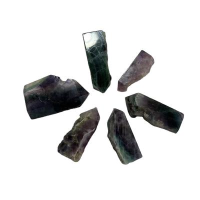 China China Rainbow Natural Freeform Rough Fluorite Raw Pillar Healing Stone Crystals For Home Decor for sale