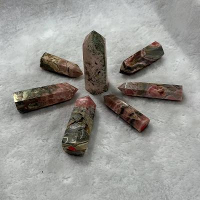 China China Crystal Crafts Natural Polished Rhodochrosite High Quality Crystal Point For Home Decoration for sale