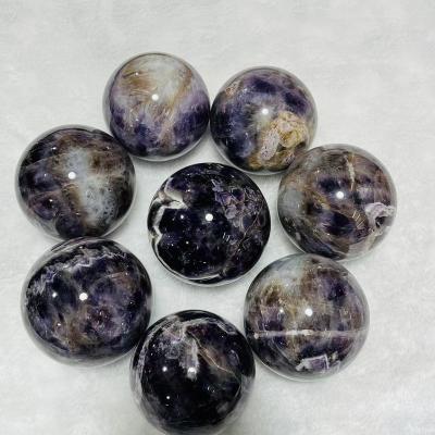 China China Wholesale Natural Original Stone Polished Ball Of Fantasy Amethyst Decorative Ornaments for sale