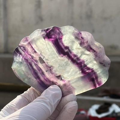 China China wholesale hand cut crystals like rainbow fluorite bowl healing SHELL for home decor for sale