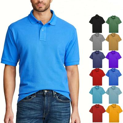 China 2021 Custom Men's Cotton Golf Performance Slim Fit Pique Polo Shirt Solid Polo Shirts 2021 Anti-wrinkle TC for sale