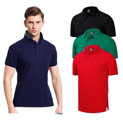 China Anti-wrinkle OEM Embroidered Blank Mens Golf Sports Polo T Shirts With Custom Logo For Mens Cotton Polo T Shirts for sale