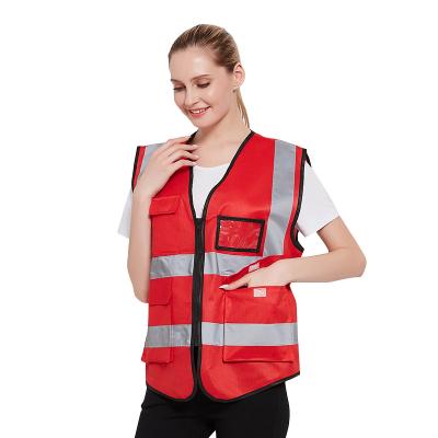 China Anti-Wrinkle Safety Vest With Pocket Safety Invest Pocket Mesh Reflective Multi-pocket Hi Visibility Safety Vest Reflective Vest for sale