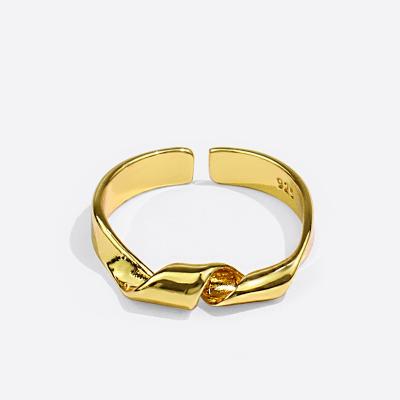 China Wholesale Finger Ring Gold Ring Fashion Twist Knot Designs Lead Nickel Free For Women Girls for sale