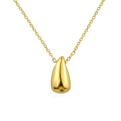 China TRENDY Minimalist Simple Gold Plated Jewelry Waterdrop Charm Necklaces For Women for sale