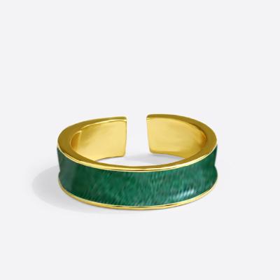 China 2021 Geometric Rings New Lead Free Nickel Free Gold Plated Coloful Enamel Opeing Ring For Women Men for sale