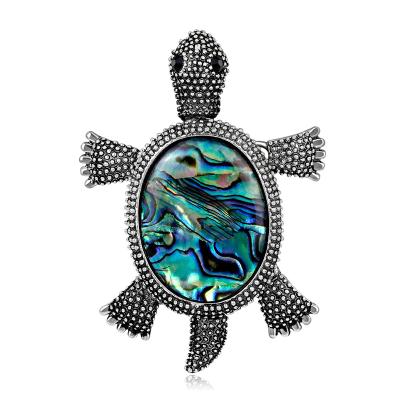 China Luxury Vintage Retro Animal Turtle Shell Brooches For Women Men Clothing Birthday Decorations for sale