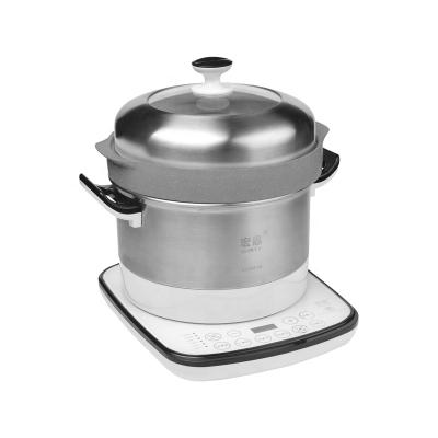 China Patented and OEM Available Wholesale Stainless Steel and Ceramic Electric Food Steamer Pot for sale