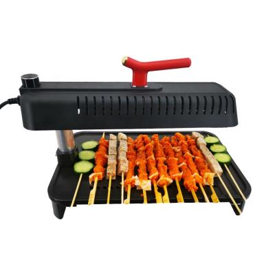 China Indoor family BBQ factory electric smokeless non-stick indoor infrared grill wholesale and retail autorotation BBQ grill for sale