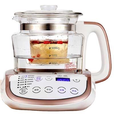 China Keep Hot 2L Capacity Smart Multifunctional Electric Glass Kettle With Glass Stew Cup Design For Bird's Nest for sale