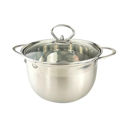 China Factory Supply Sustainable Household Cookware Food Grade 304 Stainless Steel Stainless Steel Stock Pot for sale