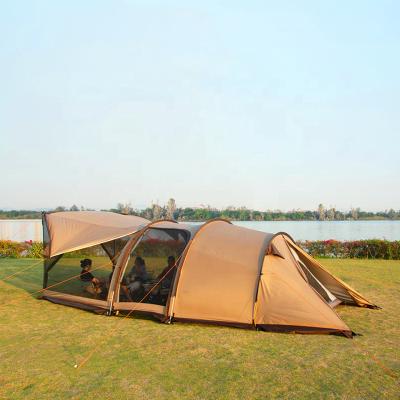 China Camouflage Game Tmwo Double Deck 5-8-10 People Tent Super Tunnel Tent / Family Outdoor Travel Field Large for sale