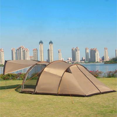 China Camouflage Game Tmwo House Tunnel Tent 6-10 Persons Waterproof And UV Resistant Tent /Camping Double Screen Field for sale