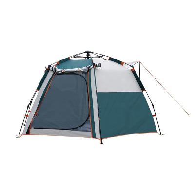 China Hexagonal Diamond Ground Nail Tmwo Waterproof Tent, Automatically Open Folding Sunshade Tent For 3-4 Person Family Outdoor Dinner for sale