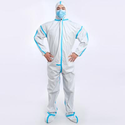 China Hot sale PE 2021 isolation gown factory supply sms disposable chemical protective suit for doctors for sale