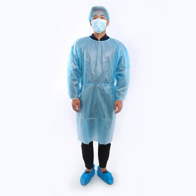 China PE medical sms disposable PE surgical gown and isolation gown non woven medical isolation gown for hospital for sale