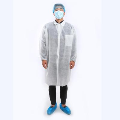 China High Quality Disposable PE Surgical Gown Isolation Gown 40g SMS Nonwoven PPE Non Woven PPE Set Disposable Medical Suit for sale