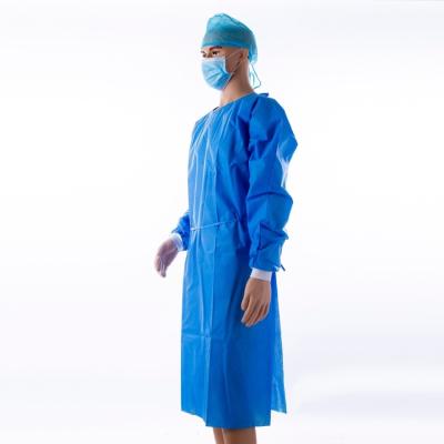 China Non Sterile Hospital SMS Medical Disposable Surgical Gown PE Surgical Gowns for sale