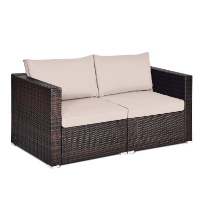 China Modern Outdoor Villa Wicker Sofa Garden Outdoor Courtyard Leisure Wicker Chair Balcony Living Room Combination Furniture for sale