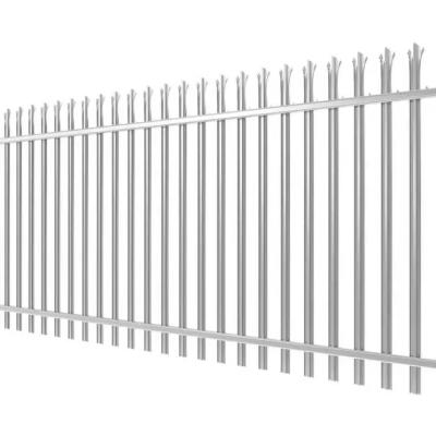 China Wholesale Easily Assembled Black Galvanized Iron Metal Garden Palisade Fencing Suppliers Securities Prices For Sale for sale