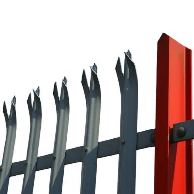 China Cheap low price easily assembled steel palisade fencing panels and gate for angle iron palisade fence for sale