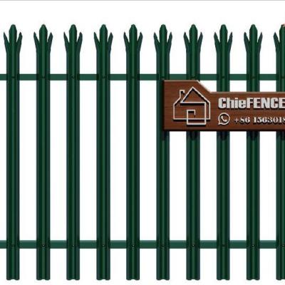 China Easily Assembled Easily Assembled Hot Dipped Galvanized Steel PVC Coated Security Palisade Fencing Panel for sale