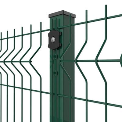 China Easily Assembled Truss Galvanized Iron PVC Coated Wire Mesh Chain Link PVC Coated 3D Bending Fence for sale